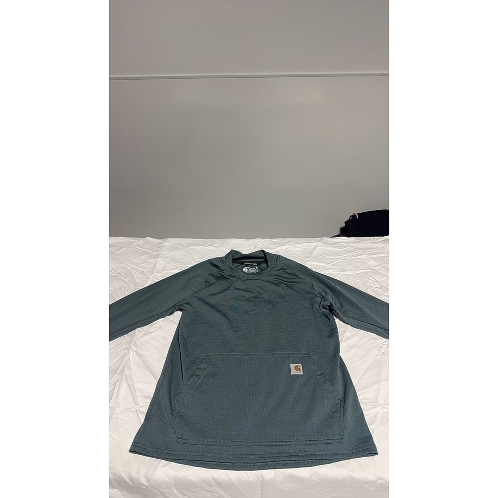 Carhartt Force Ridgefield Long Sleeve Performance Shirt Green Small 4-6